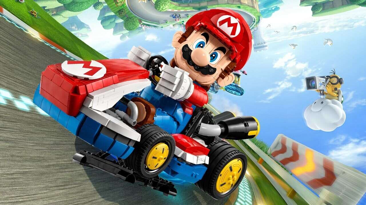 1,972 חלקים של LEGO MARIO KART דגם התצוגה שנחשף ביום מריו